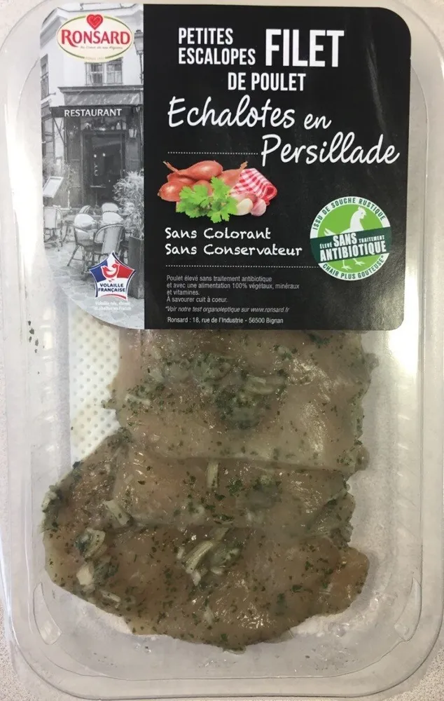 Petites escalopes de poulet à l´échalote