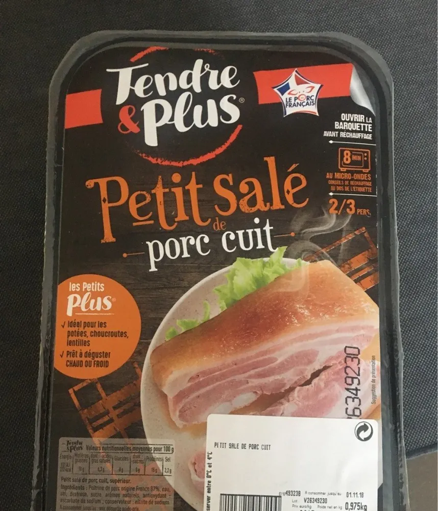 Petit salé de porc cuit