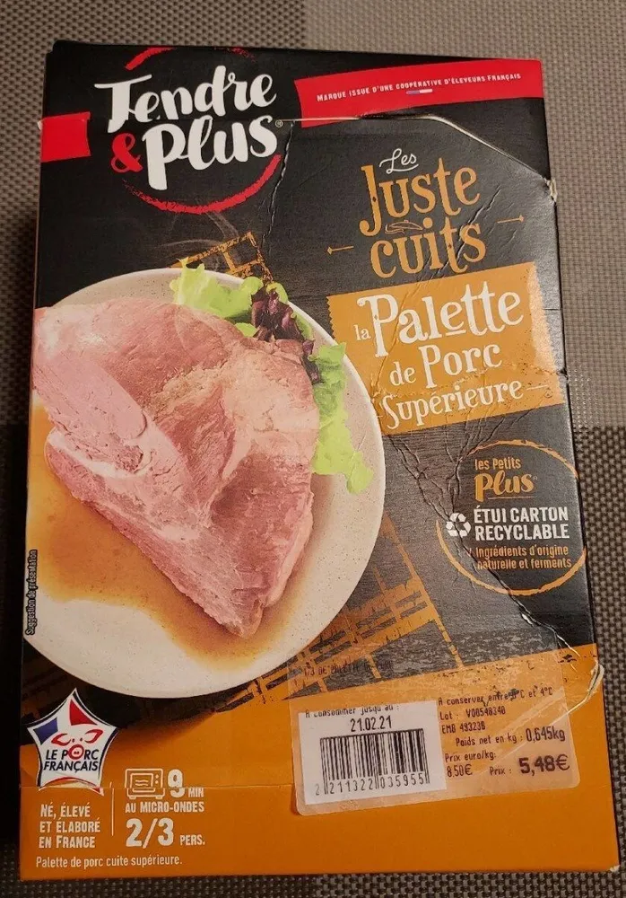 Palette de porc supérieure