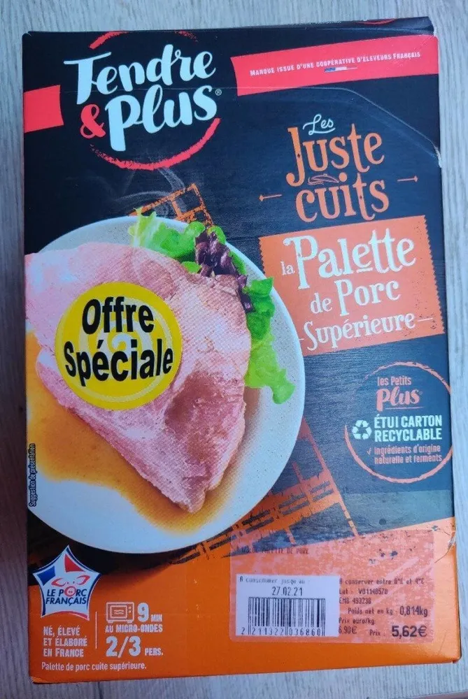 La palette de porc supérieure