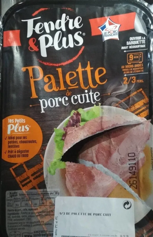 Palette de porc cuite