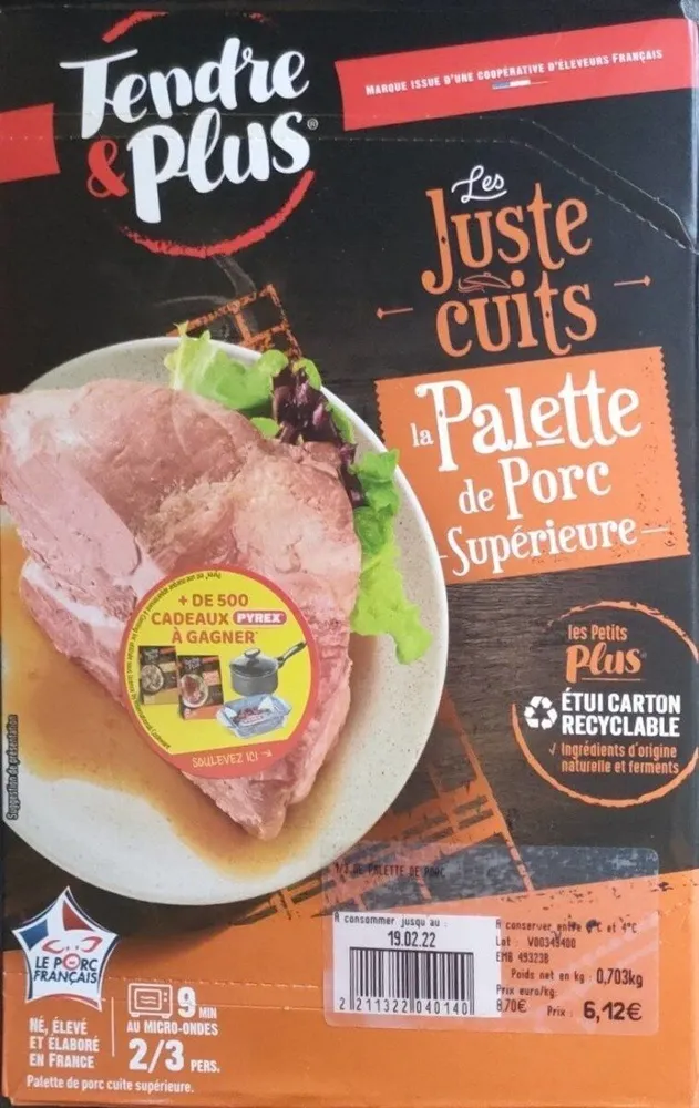 Palatte de porc supérieure