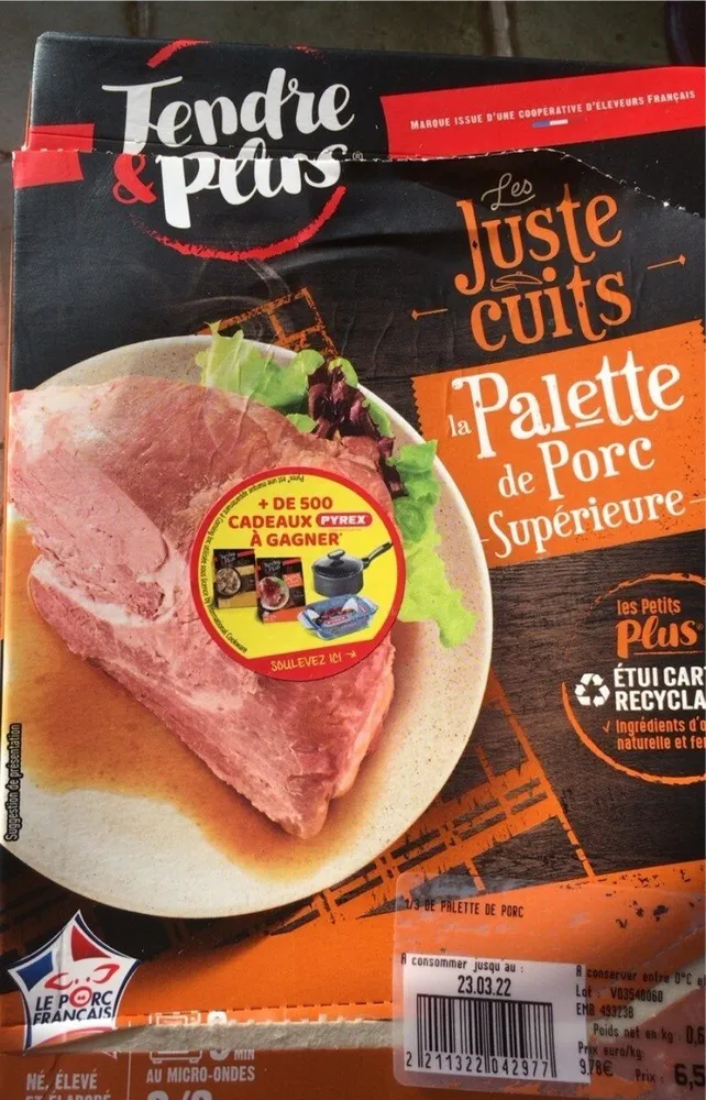Palette de porc
