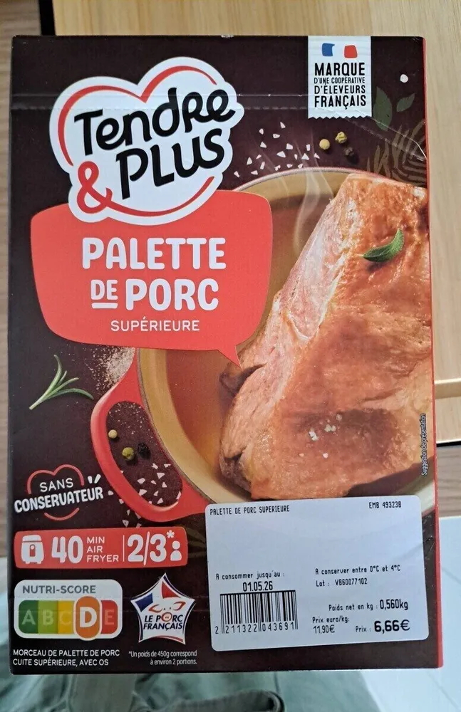 Palette de porc