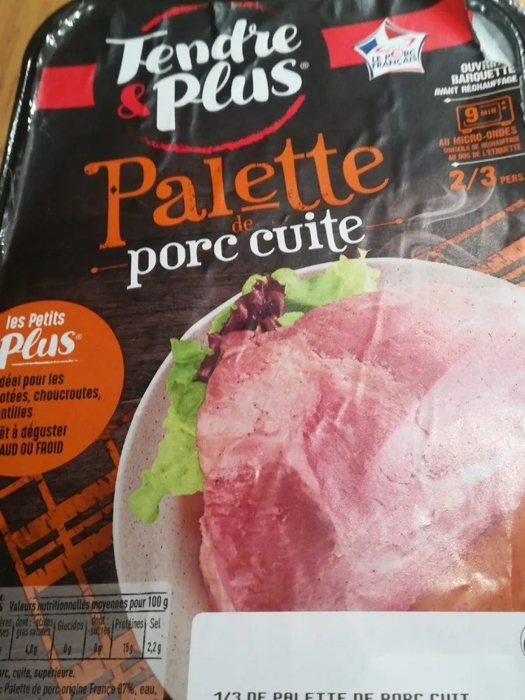 Palette de porc cuite
