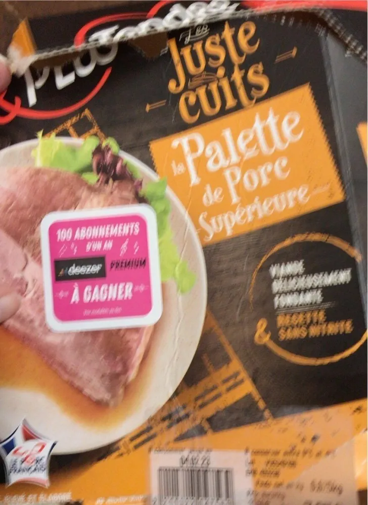 Palette de porc superieure