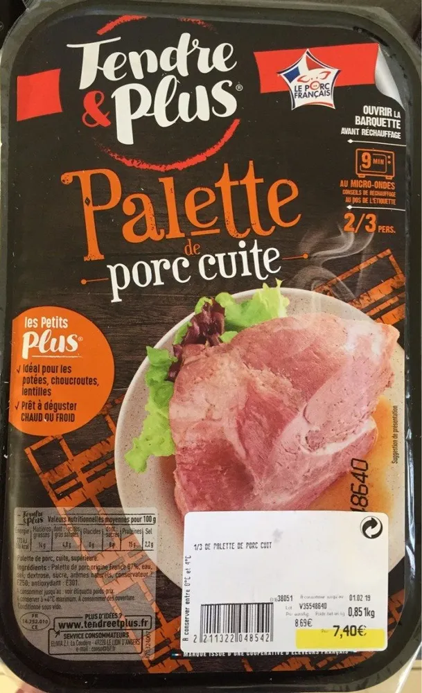 Palette de porc cuite
