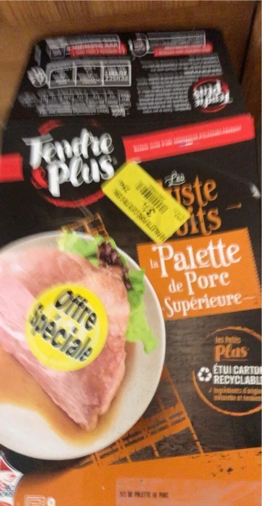 Palette de porc superieure