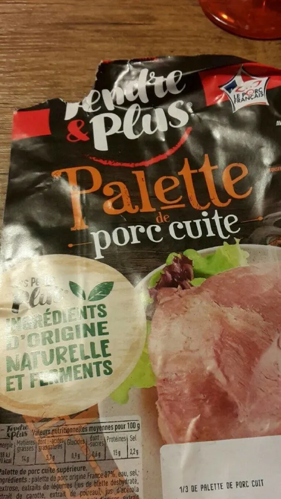 Palette de porc cuite