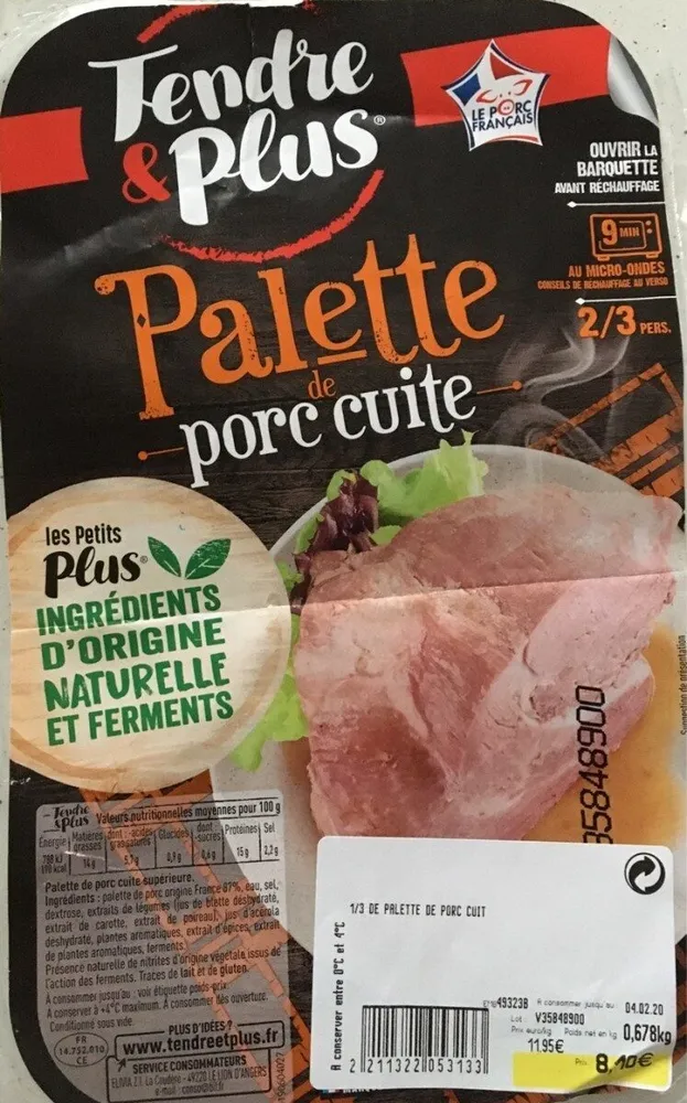 Palette de porc cuite