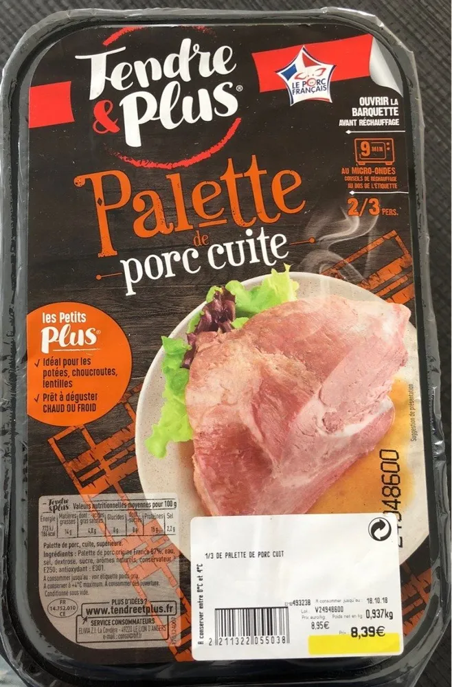 Palette de porc cuite