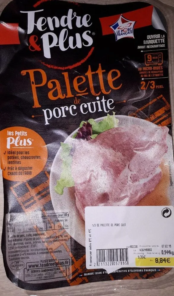 Palette de porc cuite