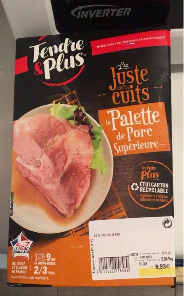La palette de porc superieure