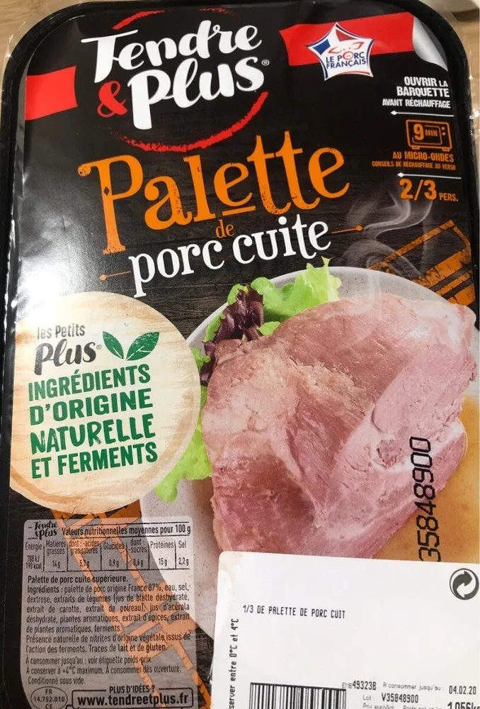 Palette de porc cuite