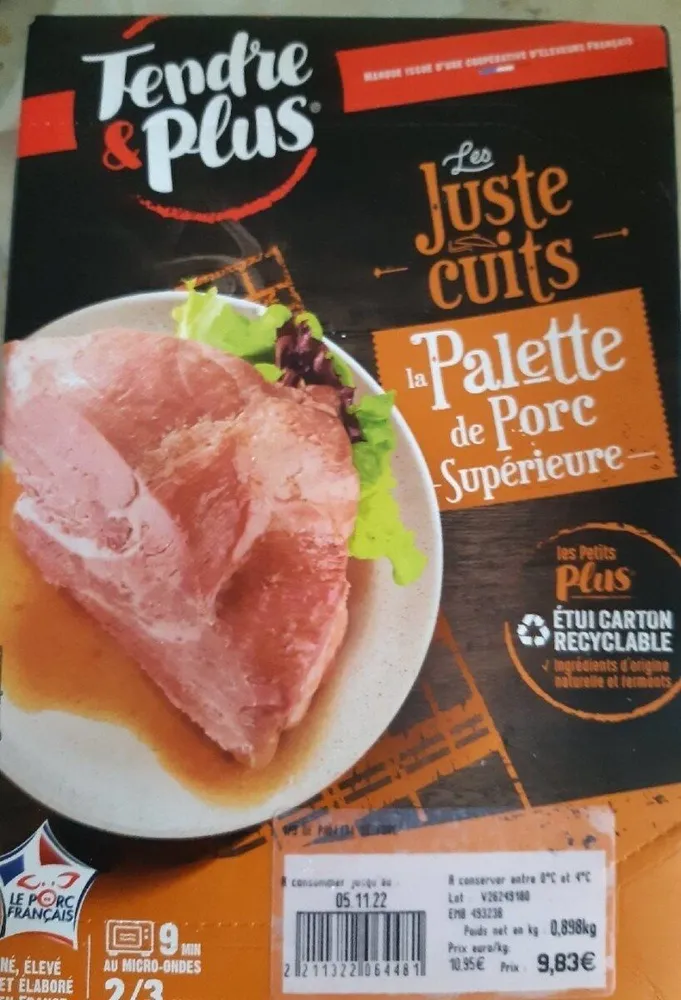 La palette de porc supérieure