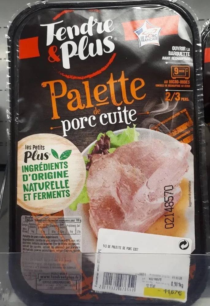 Palette de porc cuite