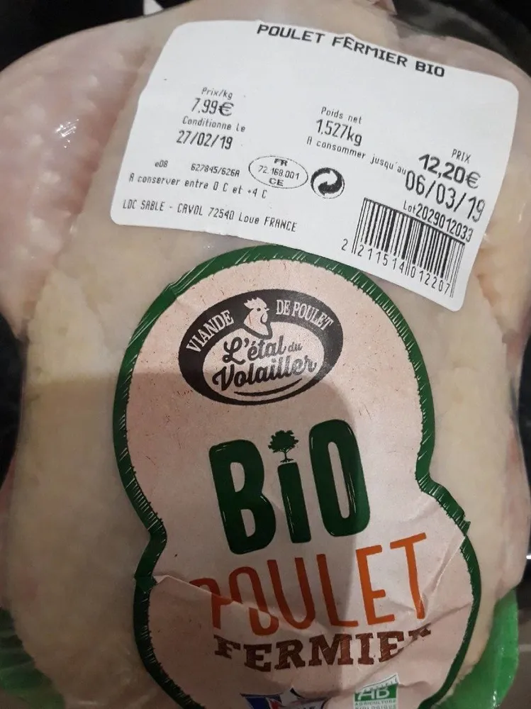 Poulet fermier bio