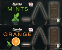 Fines feuilles de chocolat fourrées menthe