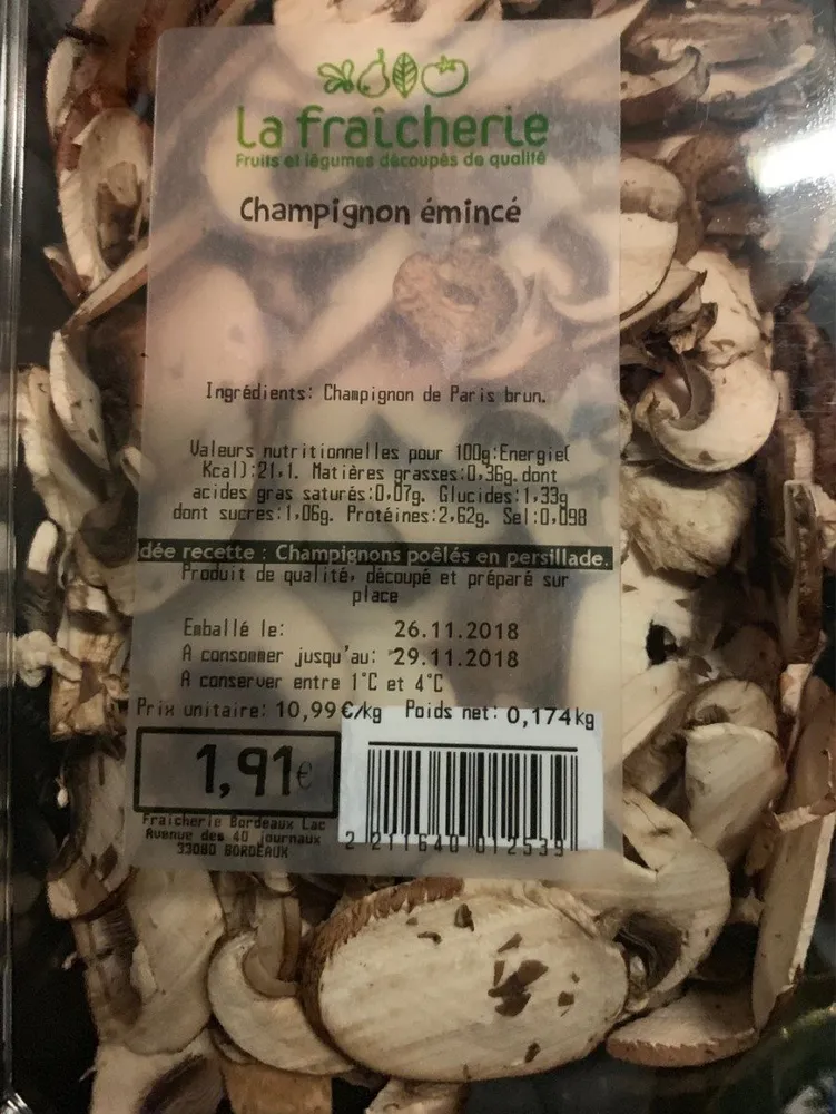 Champignon emince