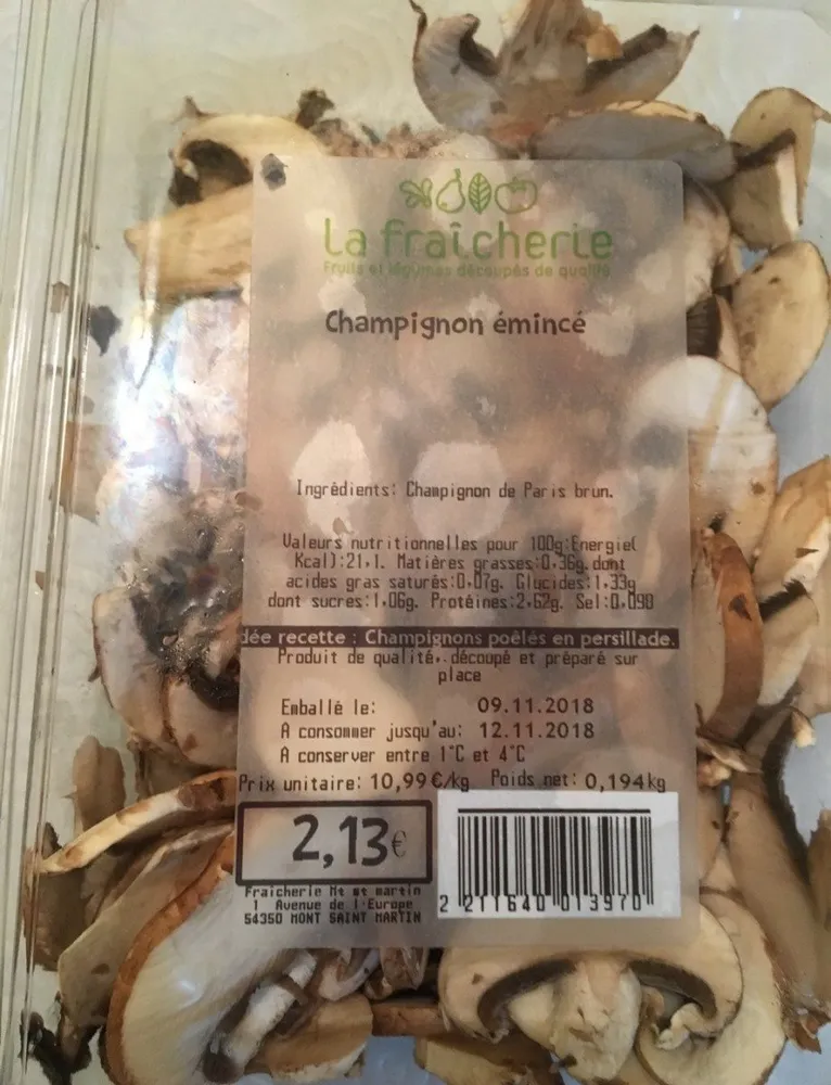 Champignon emincé