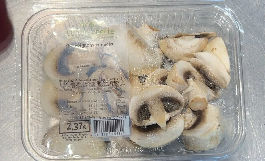 Champignons émincés