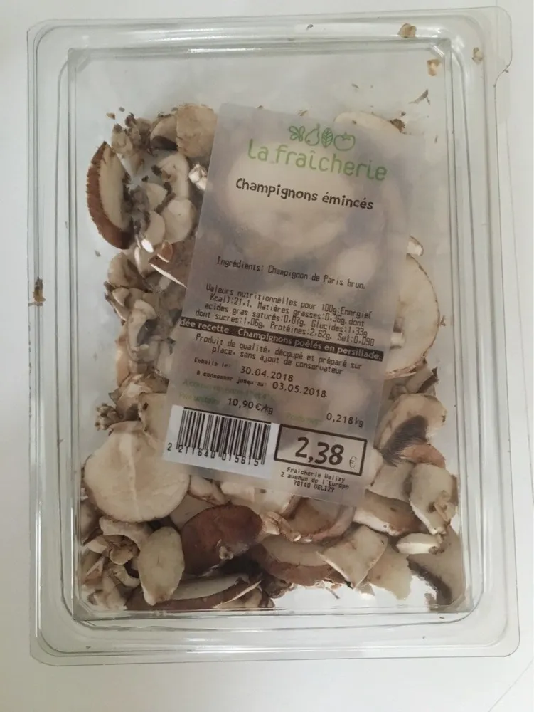 Champignons émincés