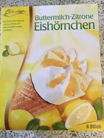 Buttermilch-Zitrone Eishörnchen 6 Stck.