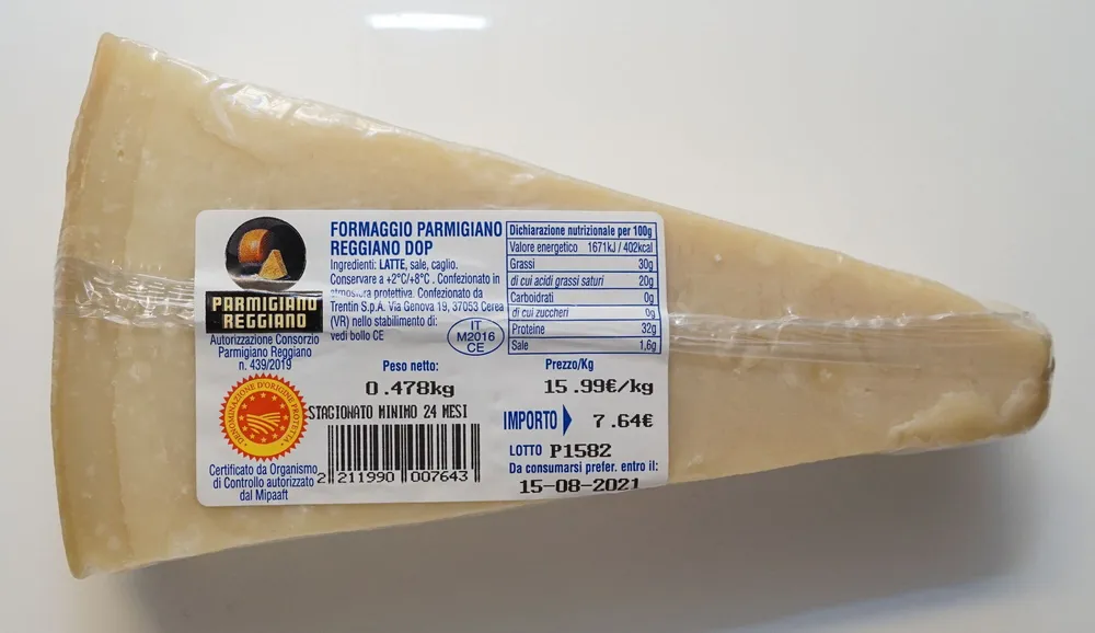 Formaggio Parmigiano Reggiano DOP