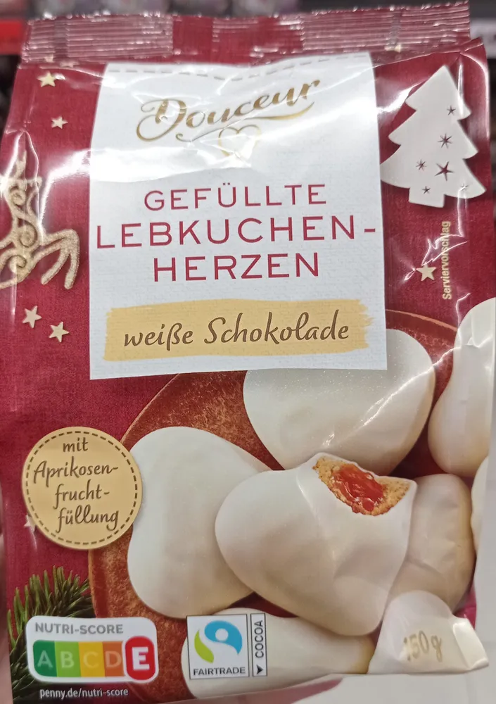 Gefüllte Lebkuchenherzen Weiße Schokolade