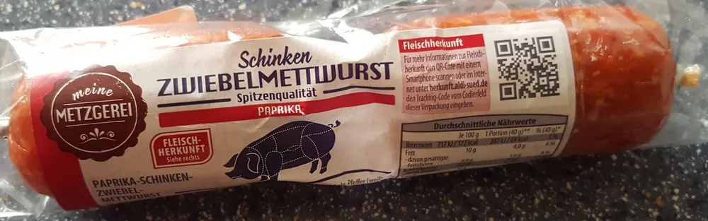 Schinken Zwiebelmettwurst