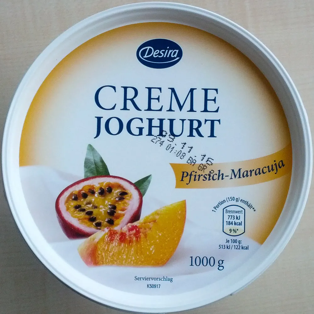 Creme-Joghurt Pfirsich-Maracuja