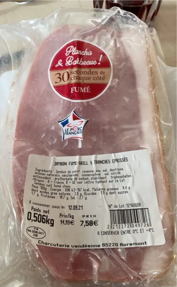 Jambon fumé grill