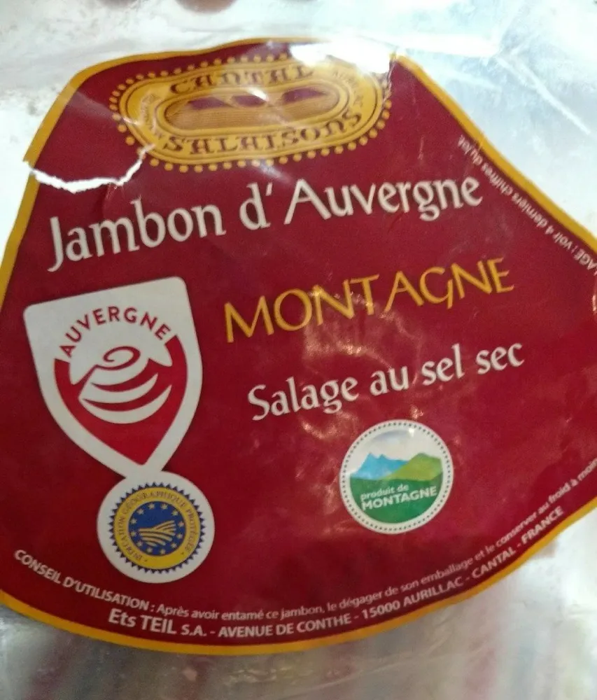 Jambon d'Auvergne IGP Montagne