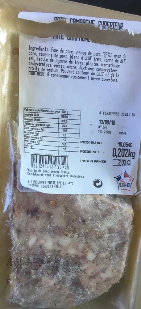pate campagne superieur