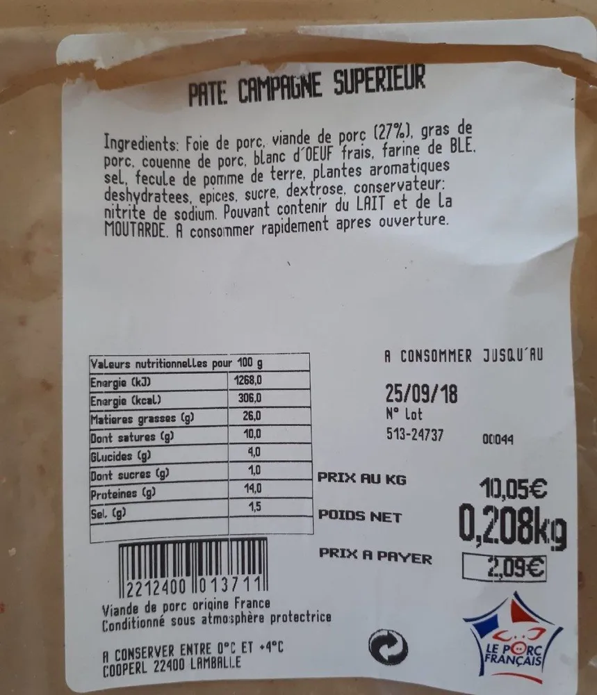 Pâté de campagne superieur