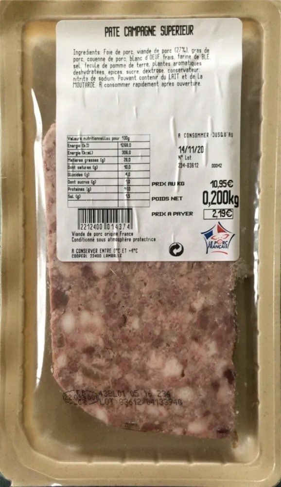 Pâté campagne supérieur