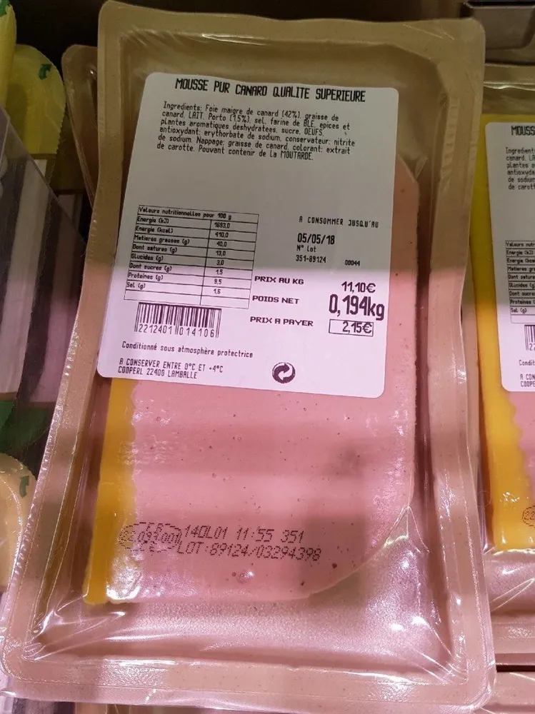 Mousse pur canard qualité supérieure