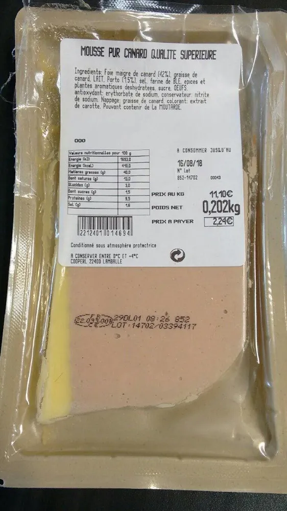 Mousse pur canard qualité supérieure