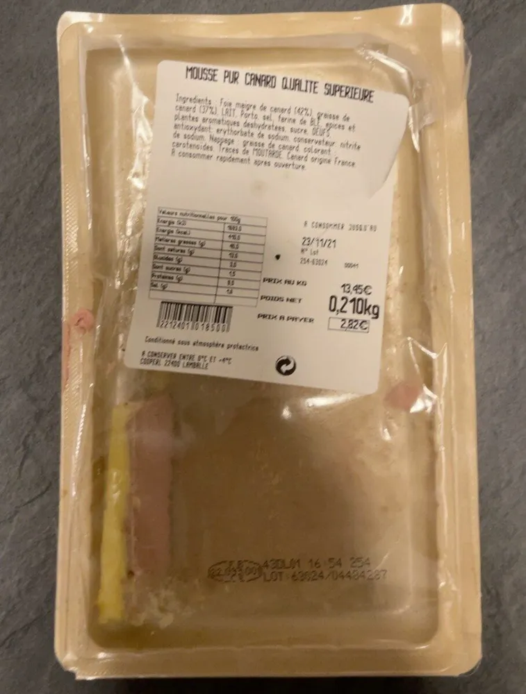 Mousse pur canard qualité supérieure