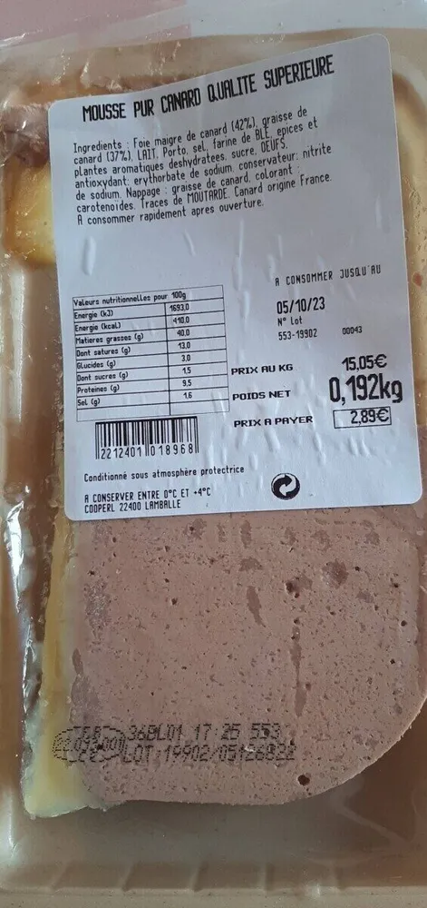 Mousse pur Canard Qualité Superieure