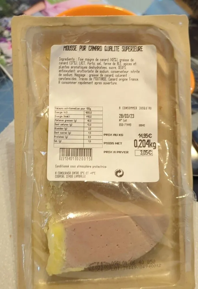 Mousse pour canard qualité supérieure