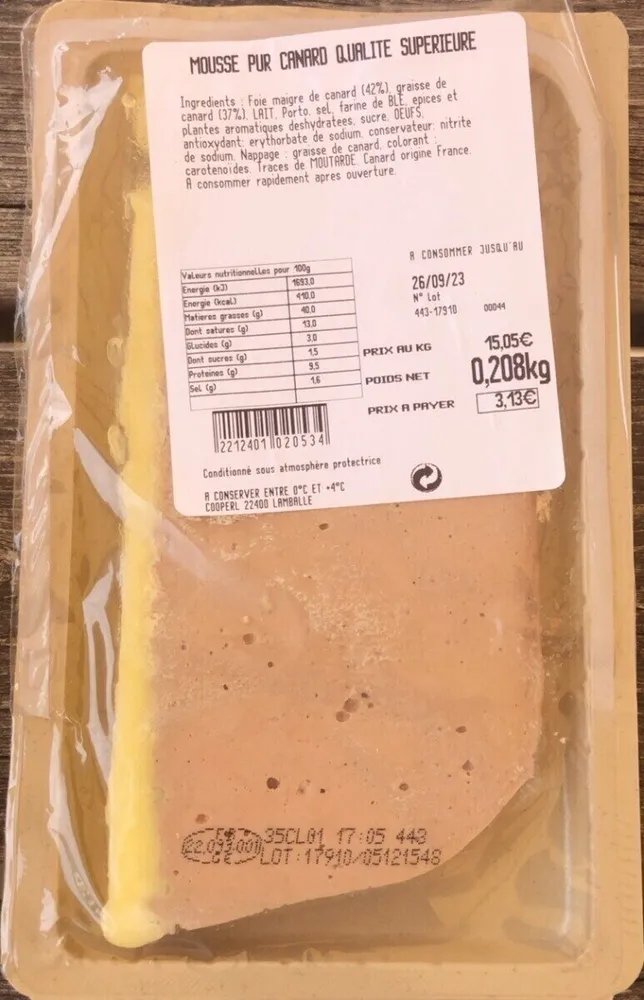 Mousse pur canard