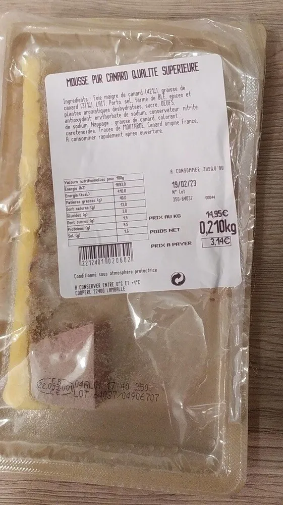 Mousse pur canard qualité supérieure