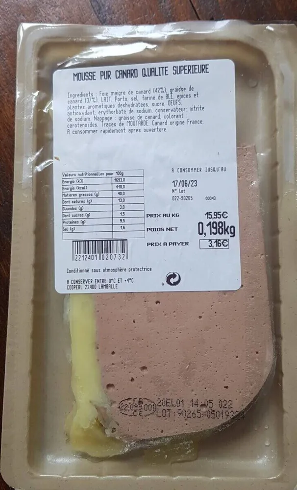 Mousse pur canard Qualité Supérieure