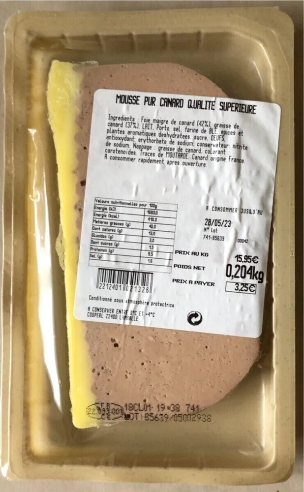Mousse pur canard qualité supérieure