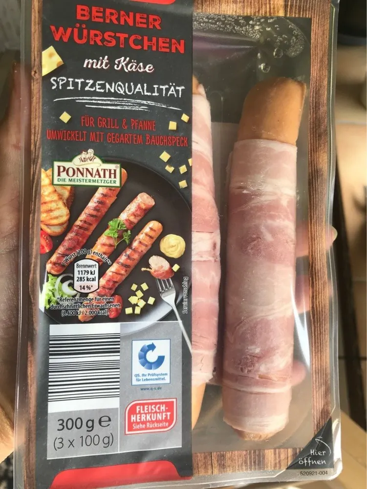 Berner Würstchen, Mit Käse
