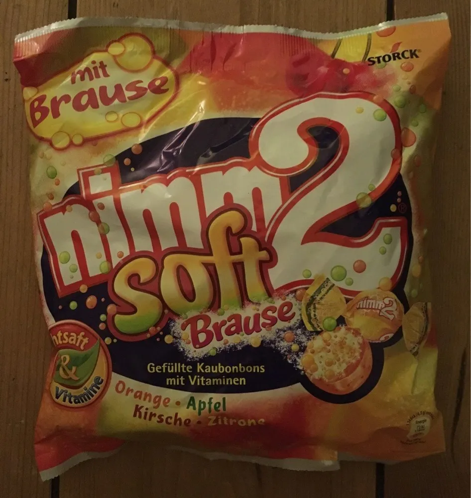 Nimm2 Soft Brause, Zitrone, Orange, Kirsche, Apfel