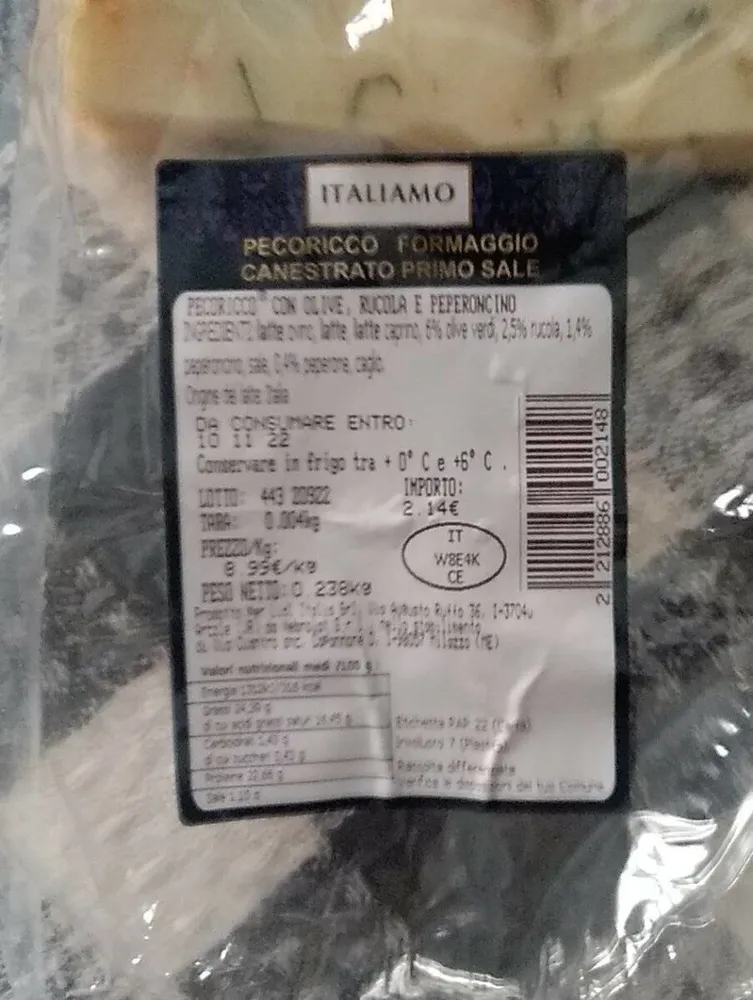 Pecoricco formaggio canestrato primo sale