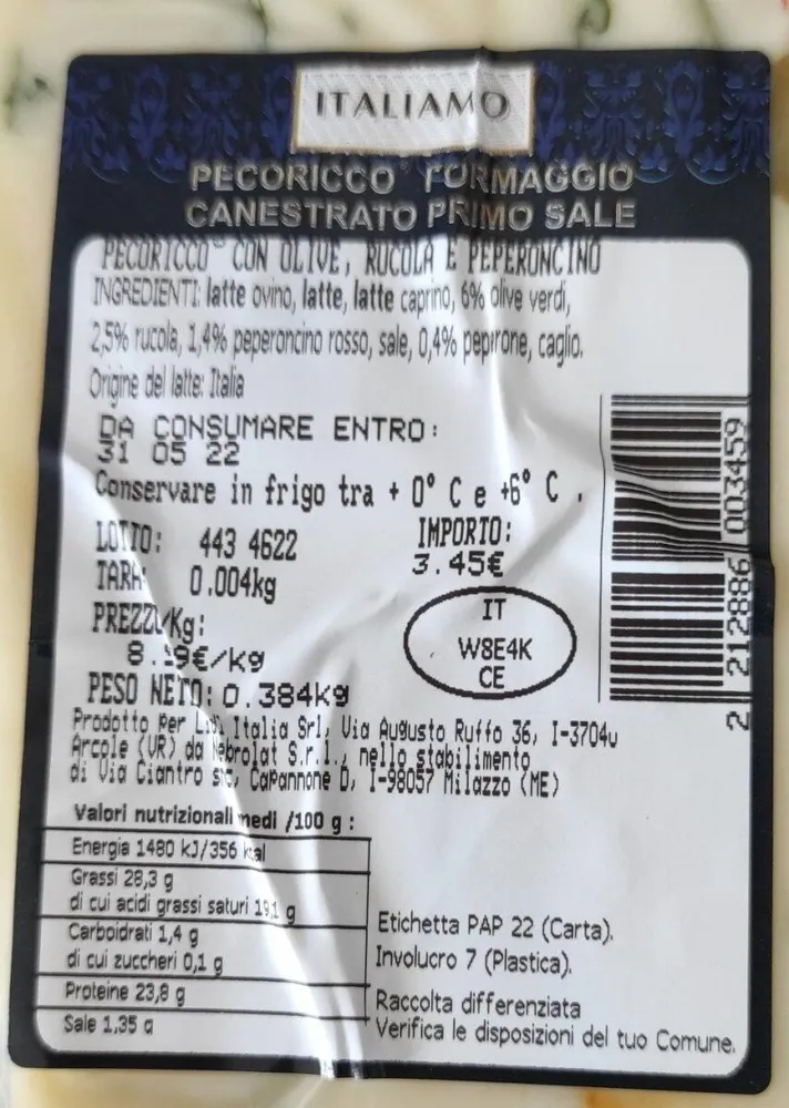 Pecoricco formaggio