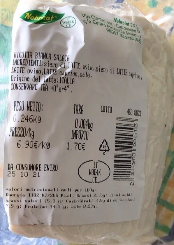 Ricotta bianca salata